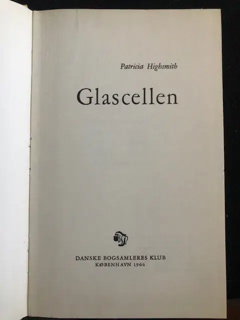 Bog: Glascellen af Patricia Highsmith