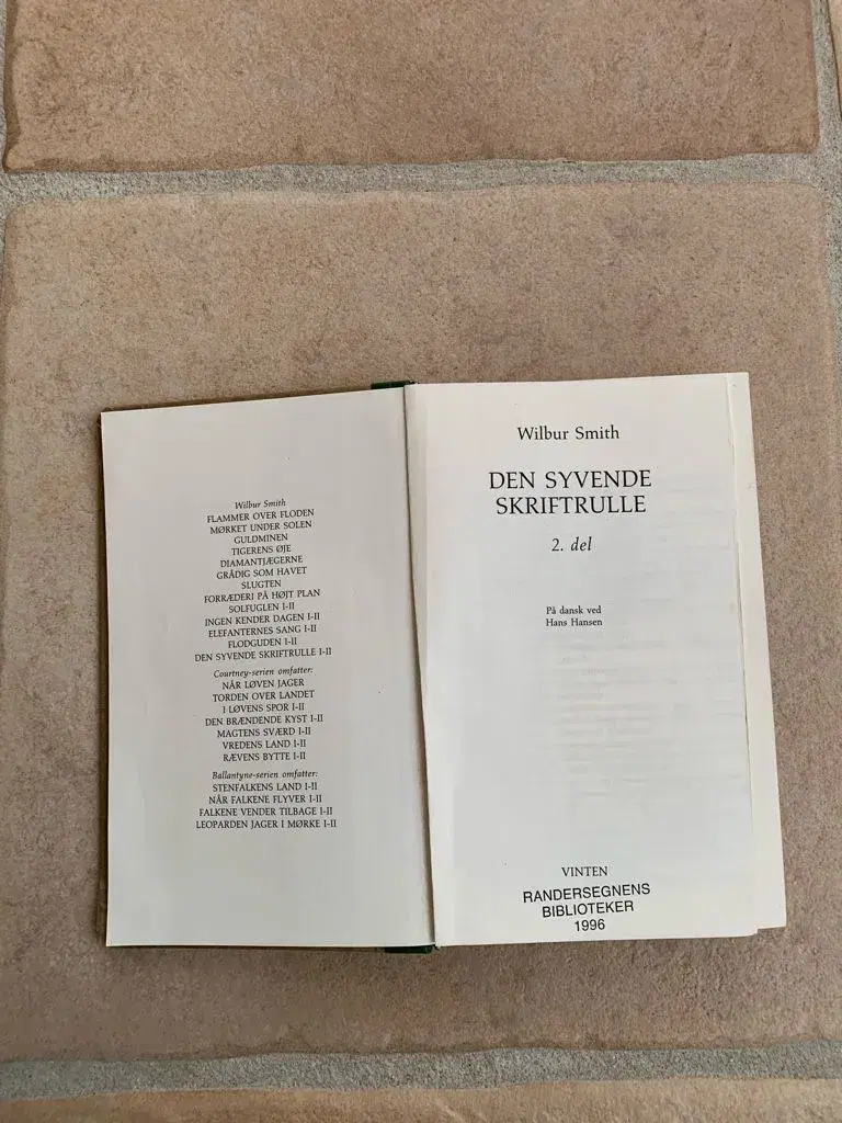 Den syvende skriftrulle af Wilbur Smith bog