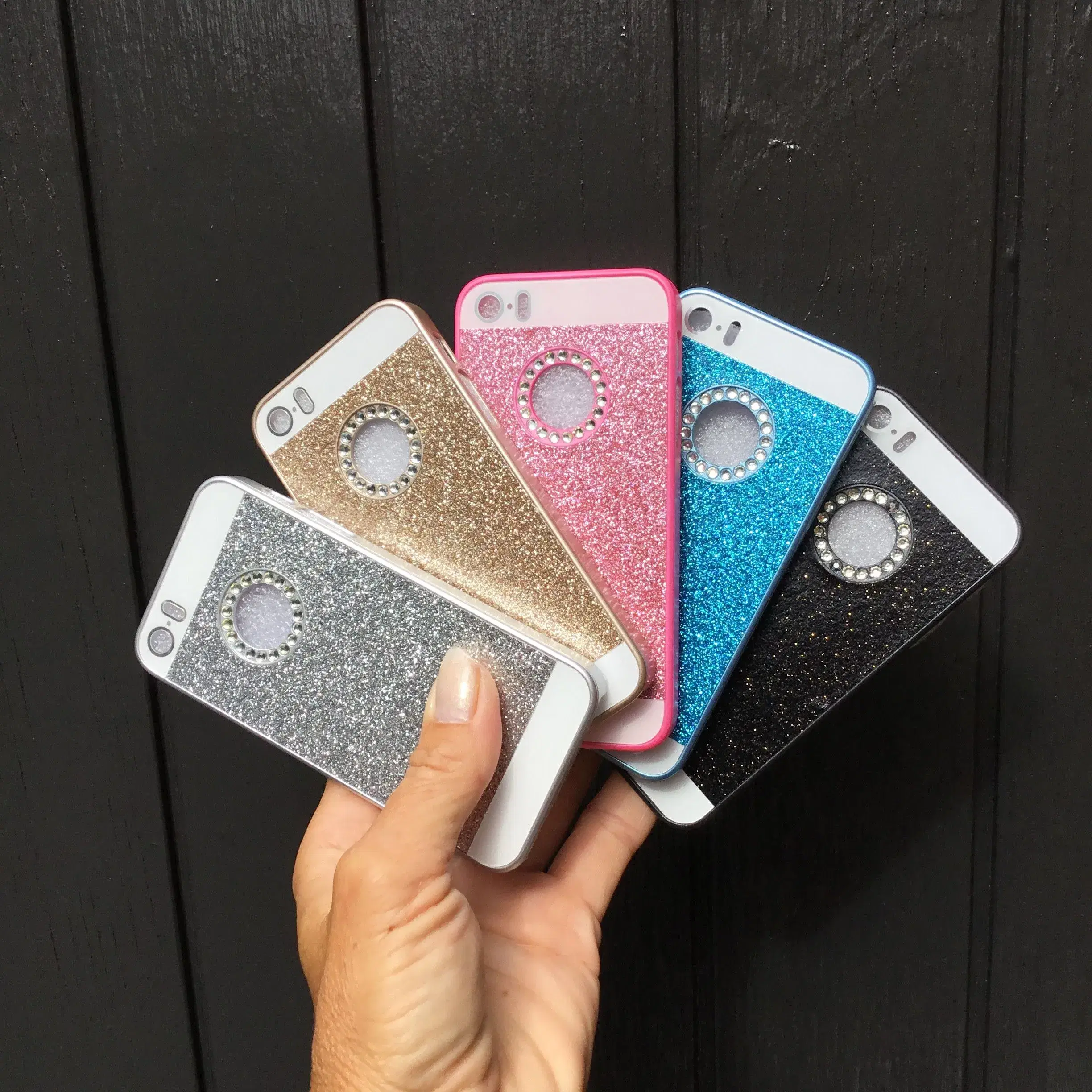 Glimmer cover til iPhone 5 5s SE 6 6s med similist