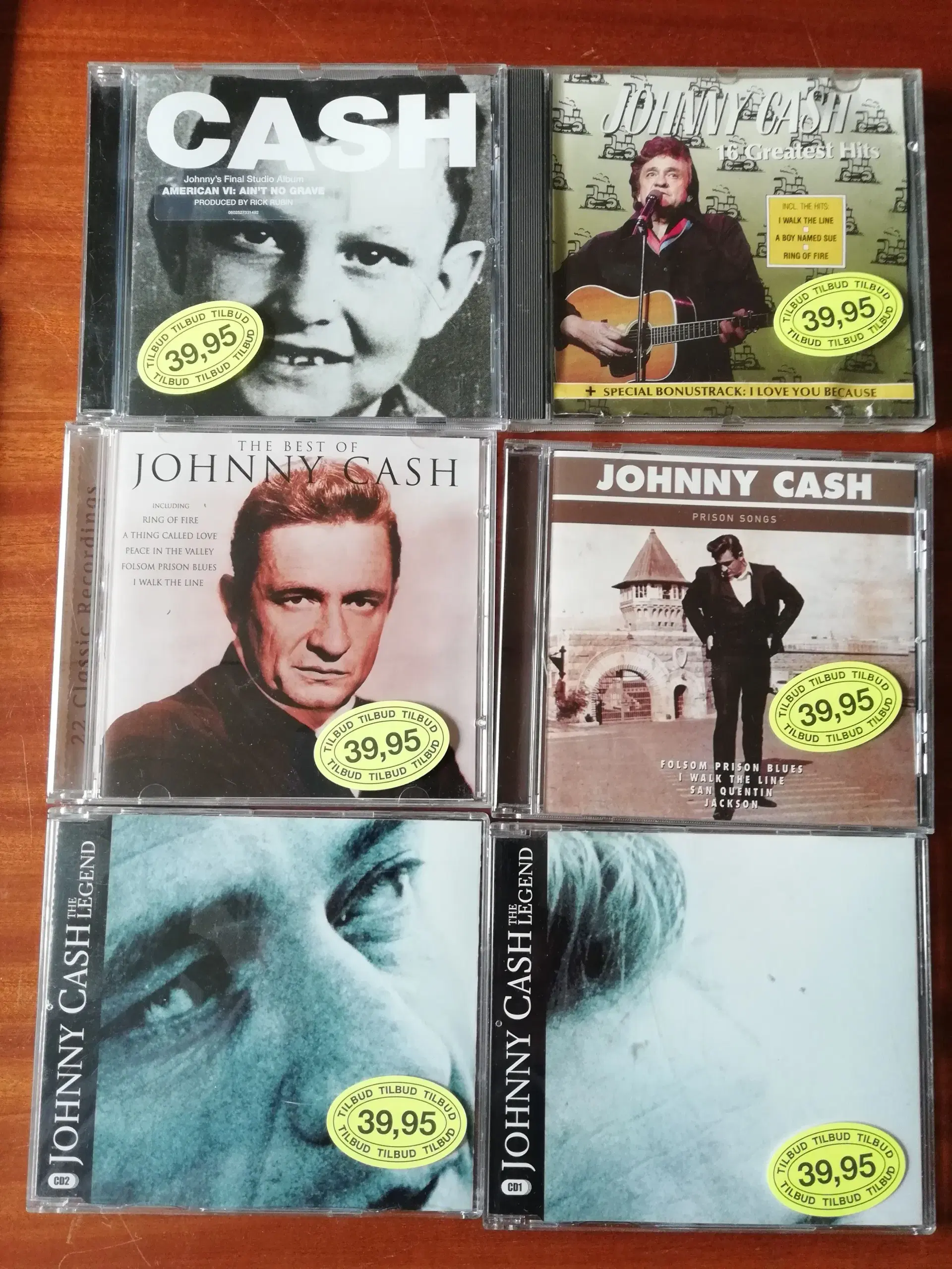 Kæmpe samling 29 stk CD Johnny Cash Gaveide?