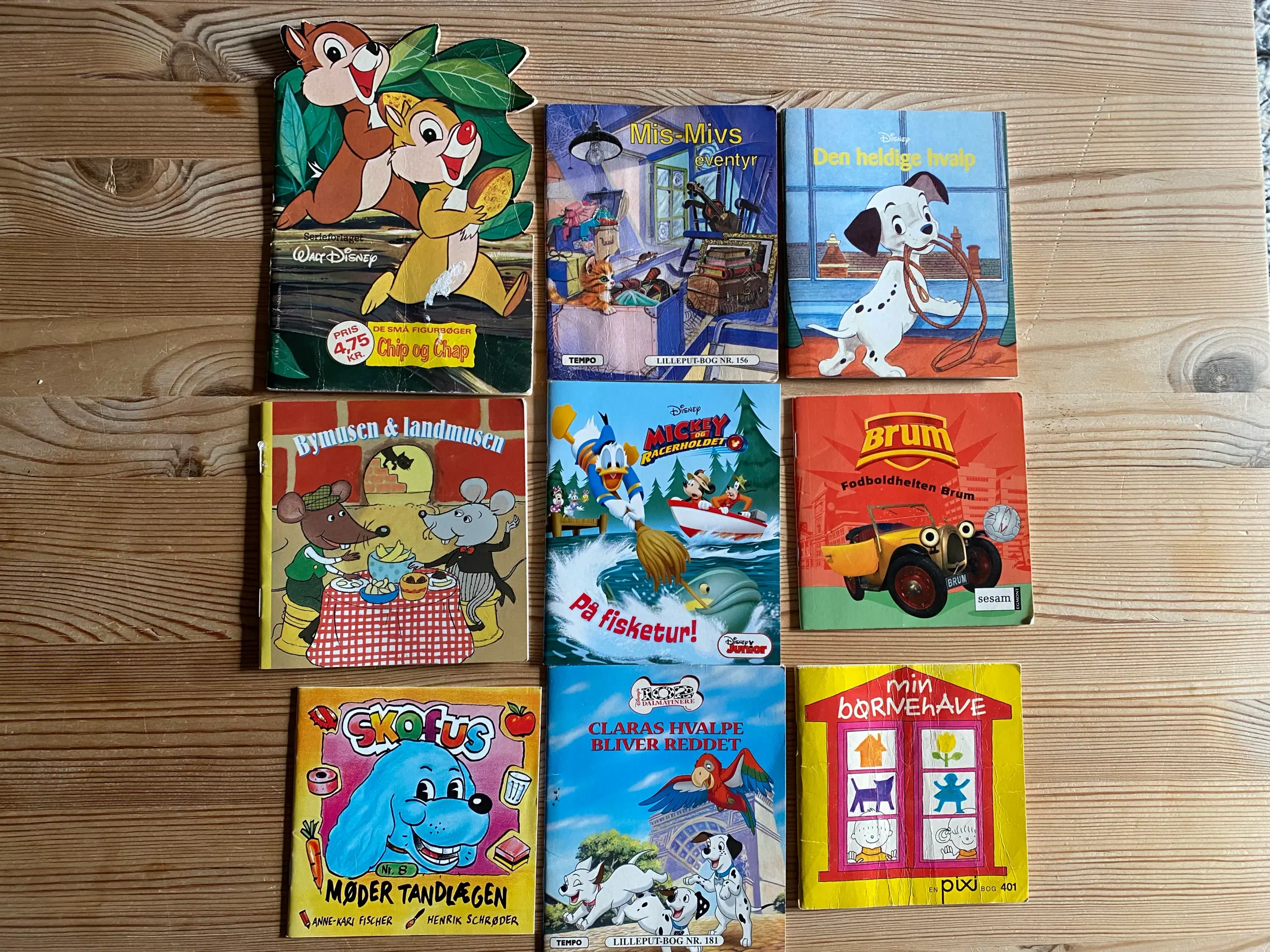 9 x 9 børnebøger bla Lilleput Disney mm