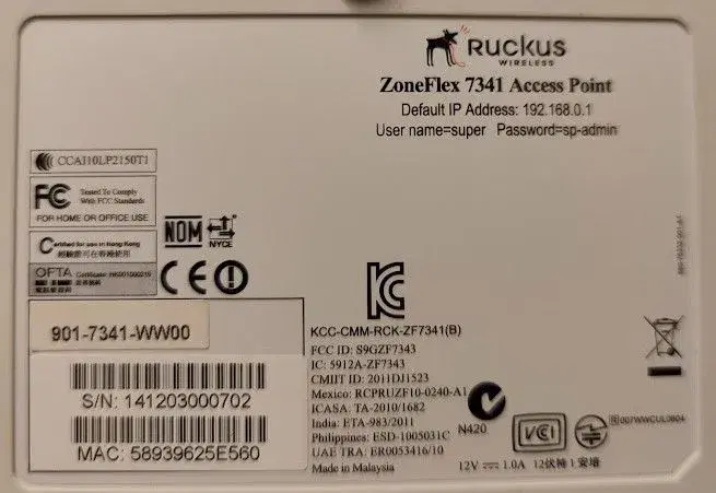 Access point wireless Ruckus