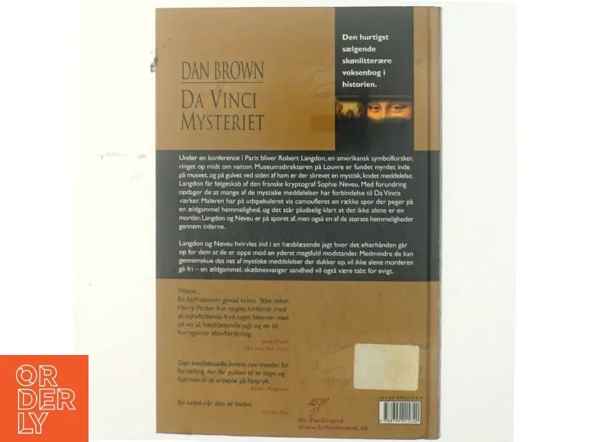 Da Vinci Mysteriet af Dan Brown (Bog)