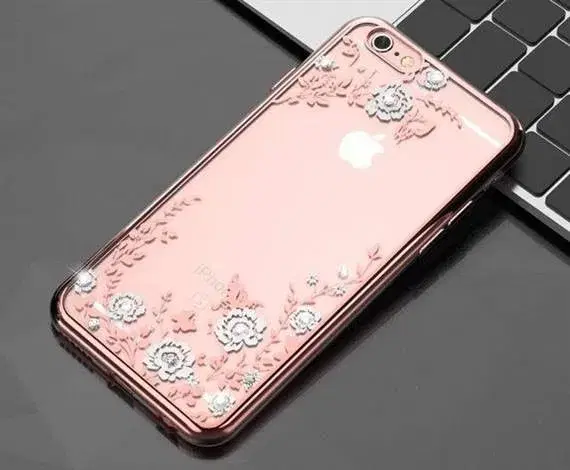 Rosaguld silikone cover med similisten til iPhone