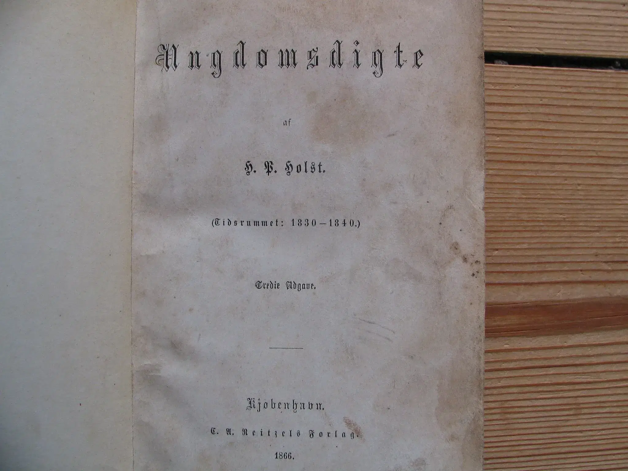 HP Holst Ungdomsdigte (fra 1830-1840)