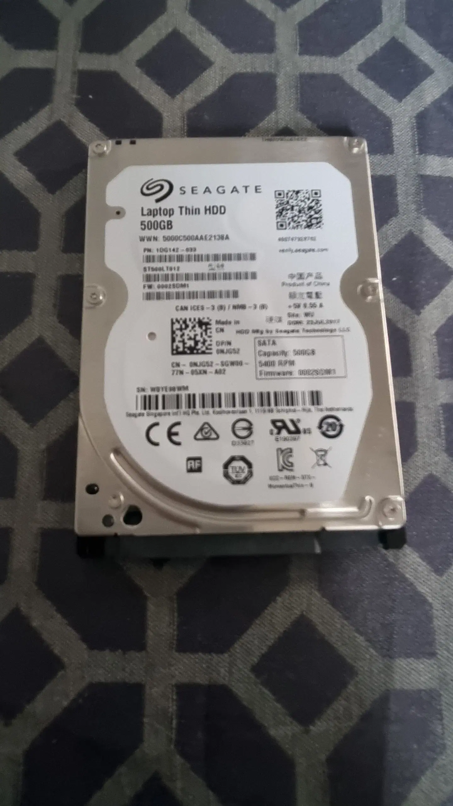 Seagate 500GB 25" harddisk