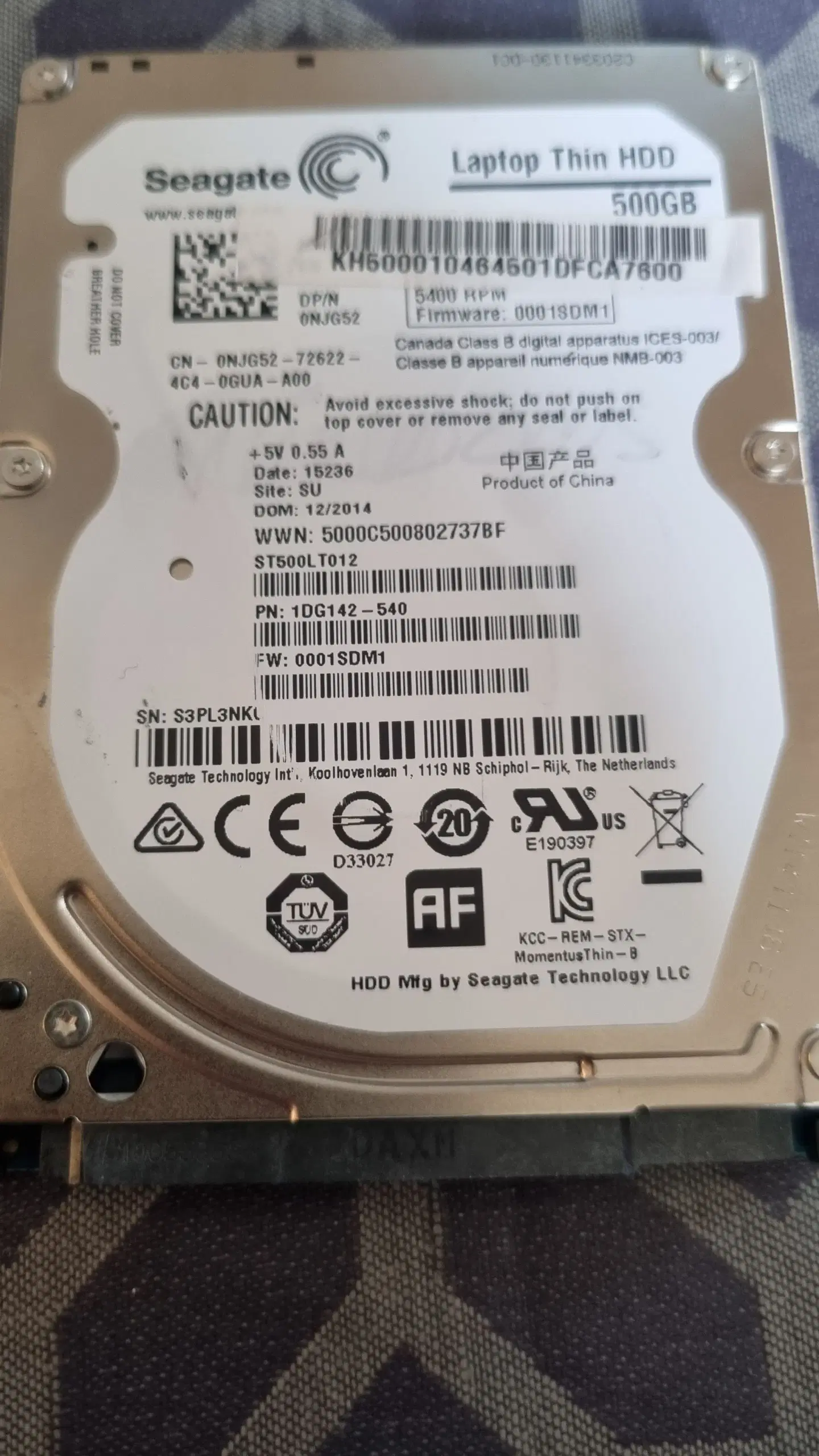 Seagate 500GB 25" harddisk!