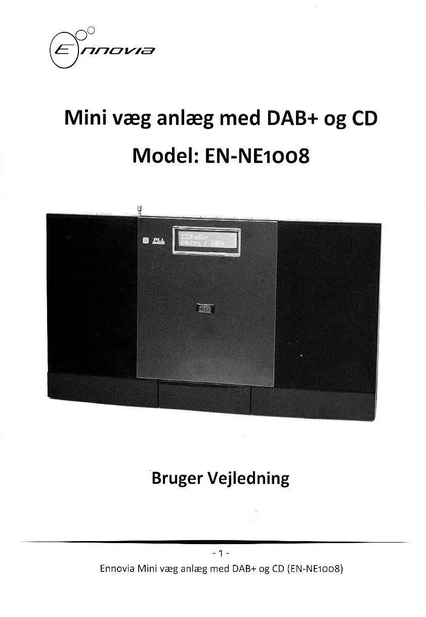 Stereo Musik-Anlæg m DAB+/FM-Radio  CD-afspiller