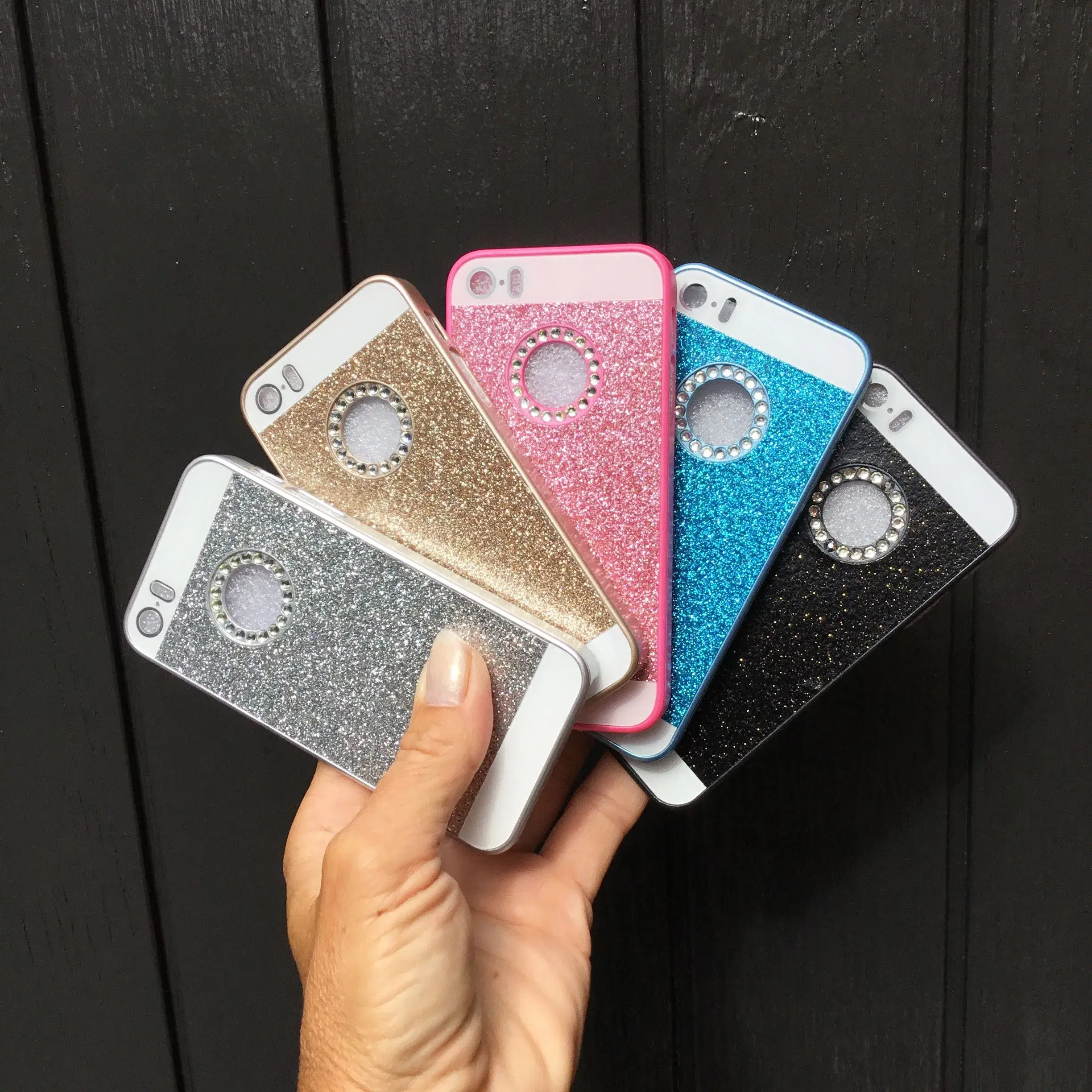 Glimmer cover til iPhone 5 5s SE 6 6s med similist