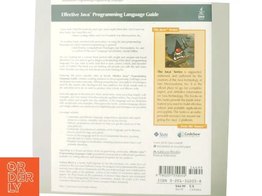 Effective Java : programming language guide af Joshua Bloch (Bog)
