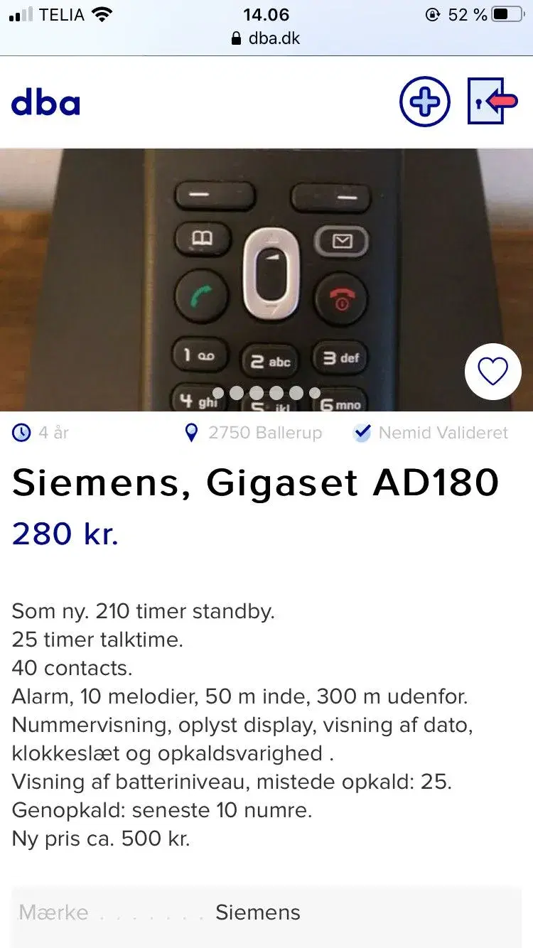 2 fastnet Siemens Gigaset AD 180