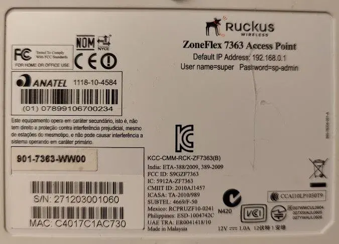 Access point wireless Ruckus