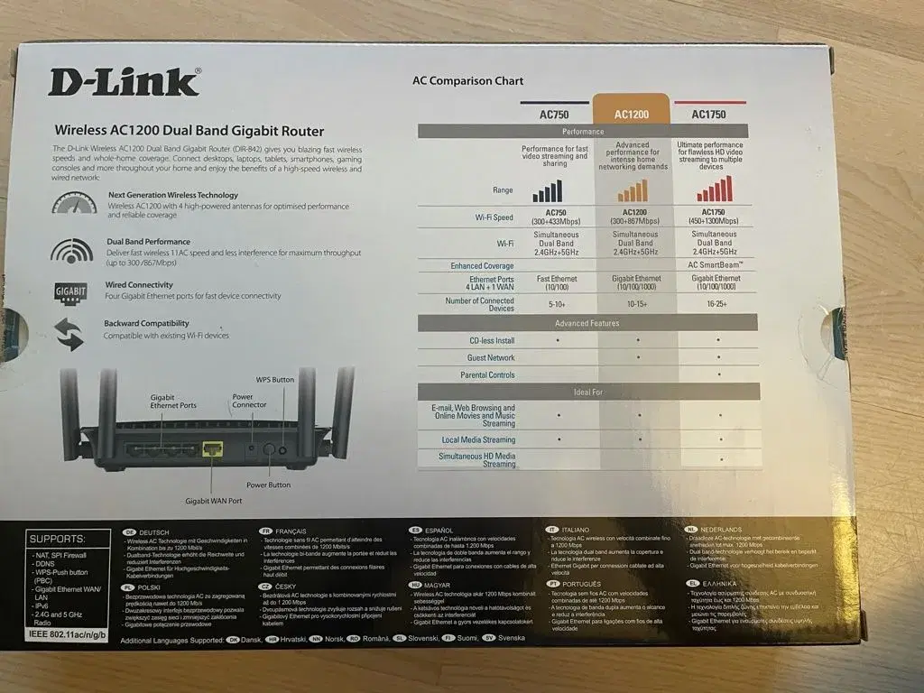 D-Link Router wireless ac1200 dir-842