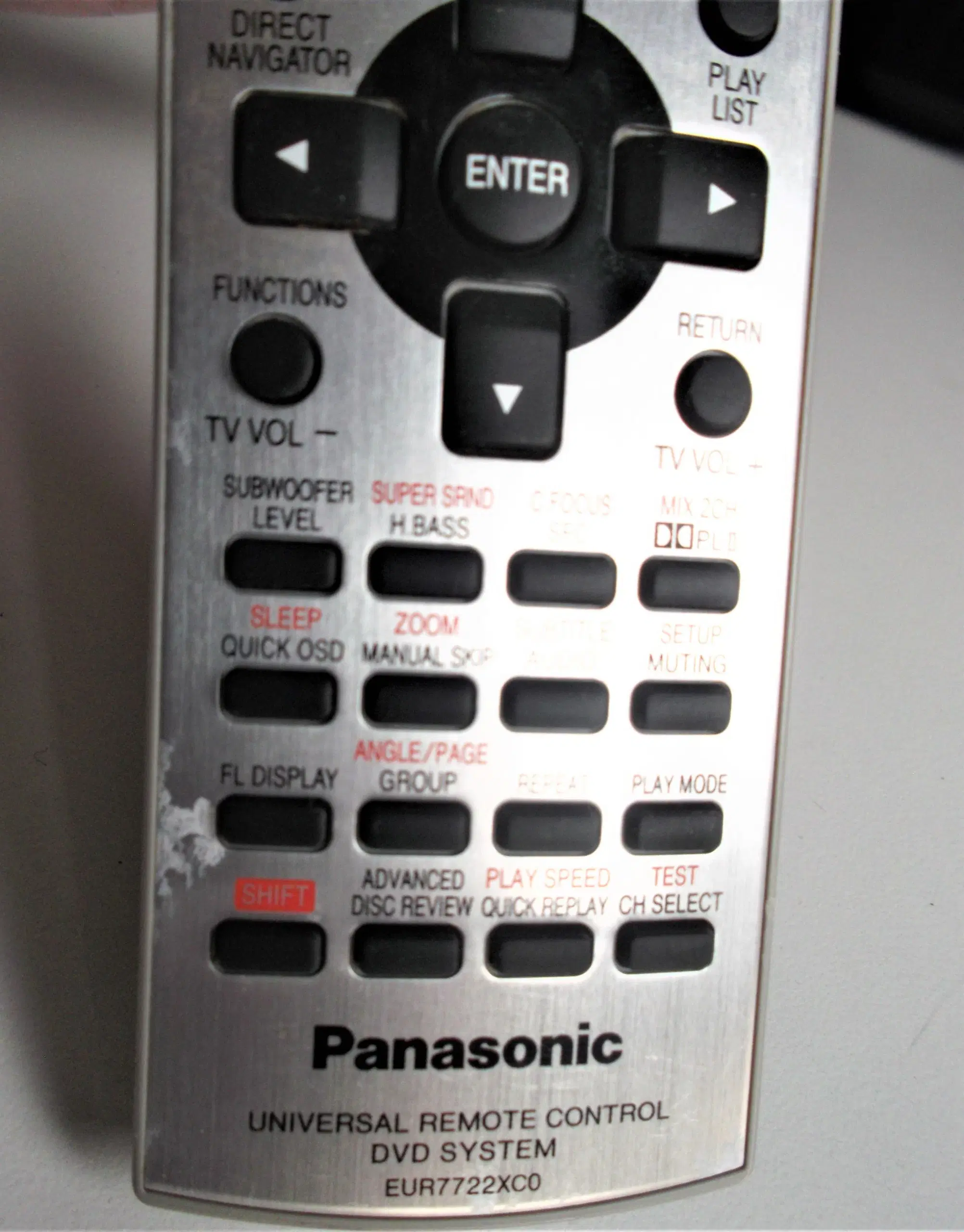 Original Panasonic EUR7722XC0 Fjernbetjening