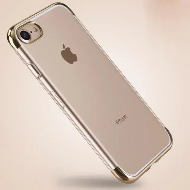 Guld luksus silikone cover til iPhone 6 6s SE 7 8