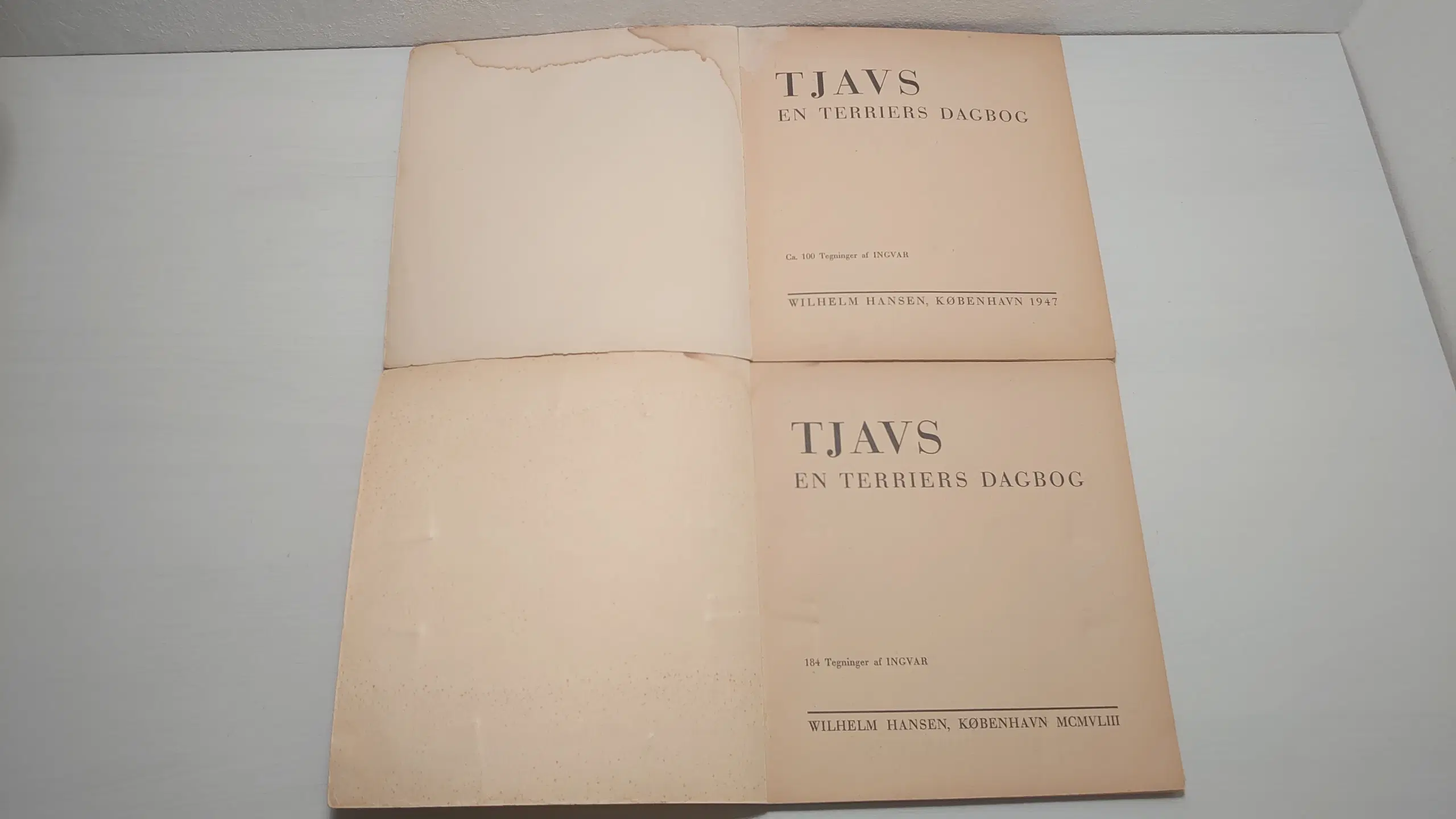 Ingvar: 2 stkTjavs en Terriers Dagbog 1947 og 48