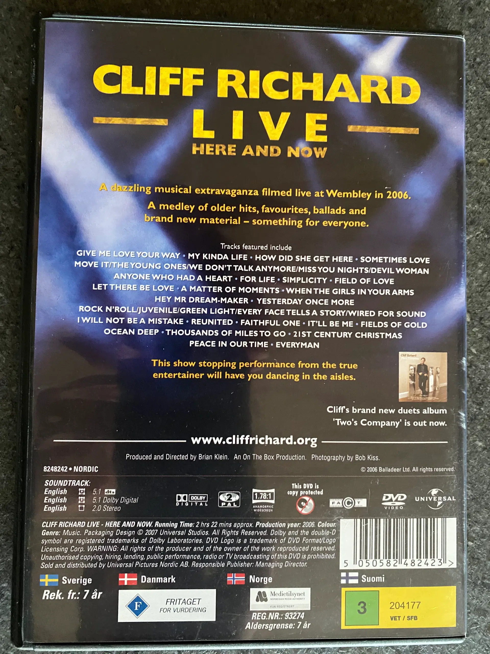 Live DVD Cliff Richard