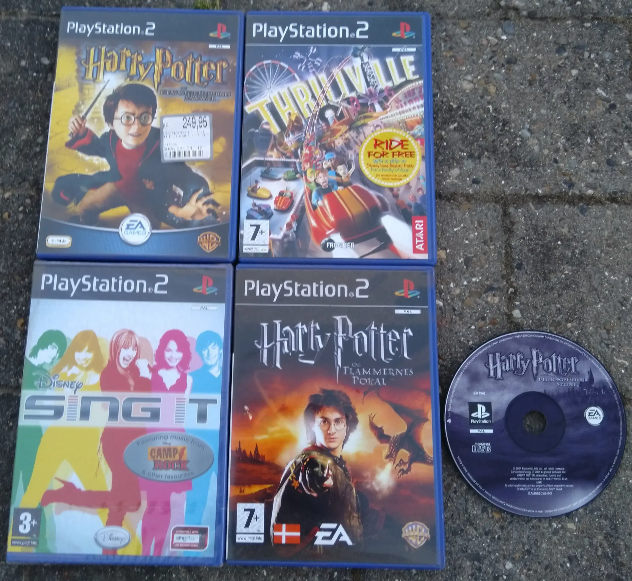 Playstation 2 med tilbehør