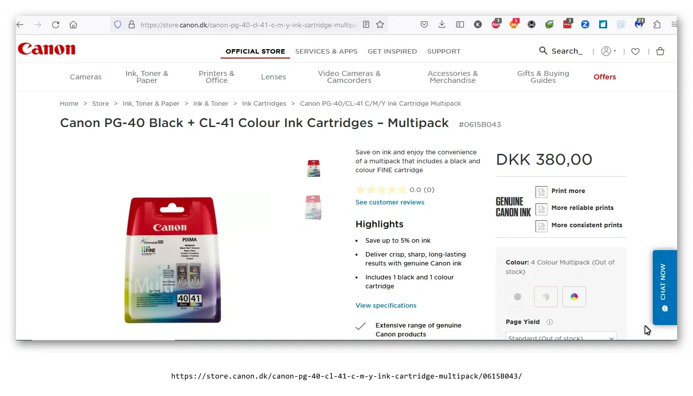 Canon PG-40/CL-41 / 0615B043 Multipack Blækpatron