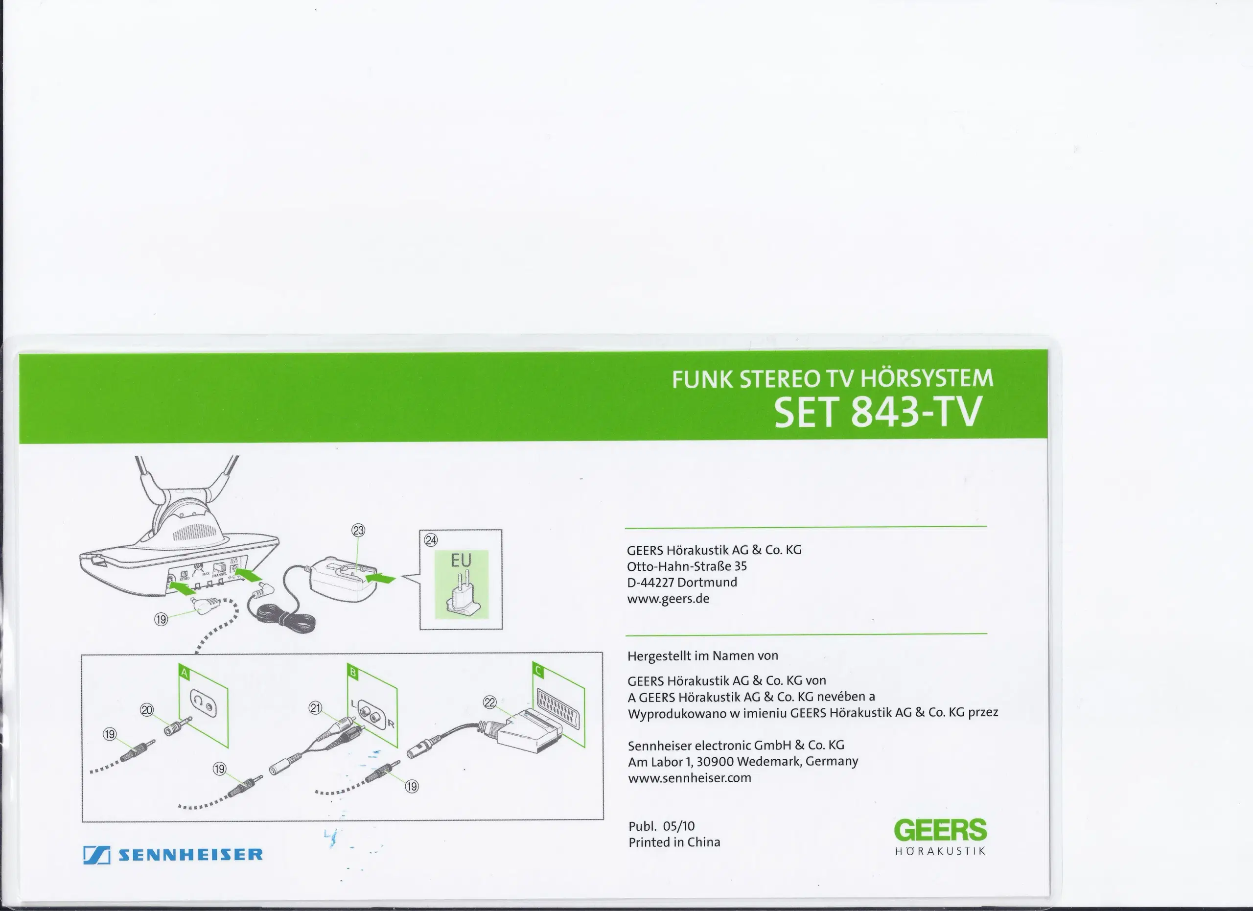 Sennheiser trådløst headset til TV/musik