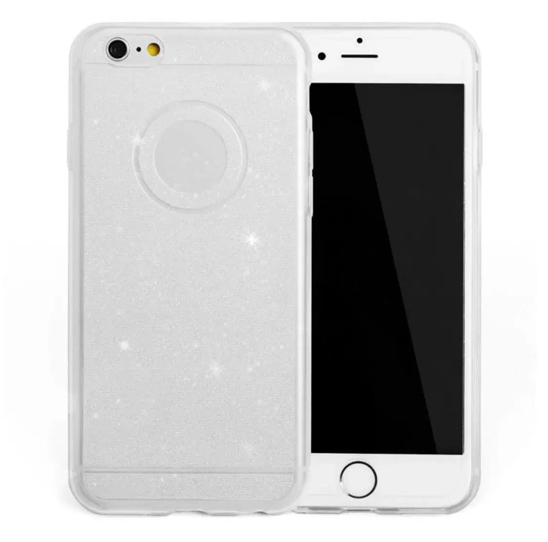 Hvid glimmer cover til iPhone 5 5s SE 6 6s 6+ 6s+