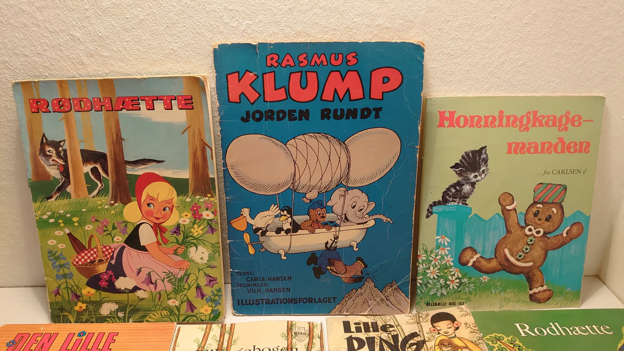 7stk vintage hæfter for børn incl Rasmus Klump