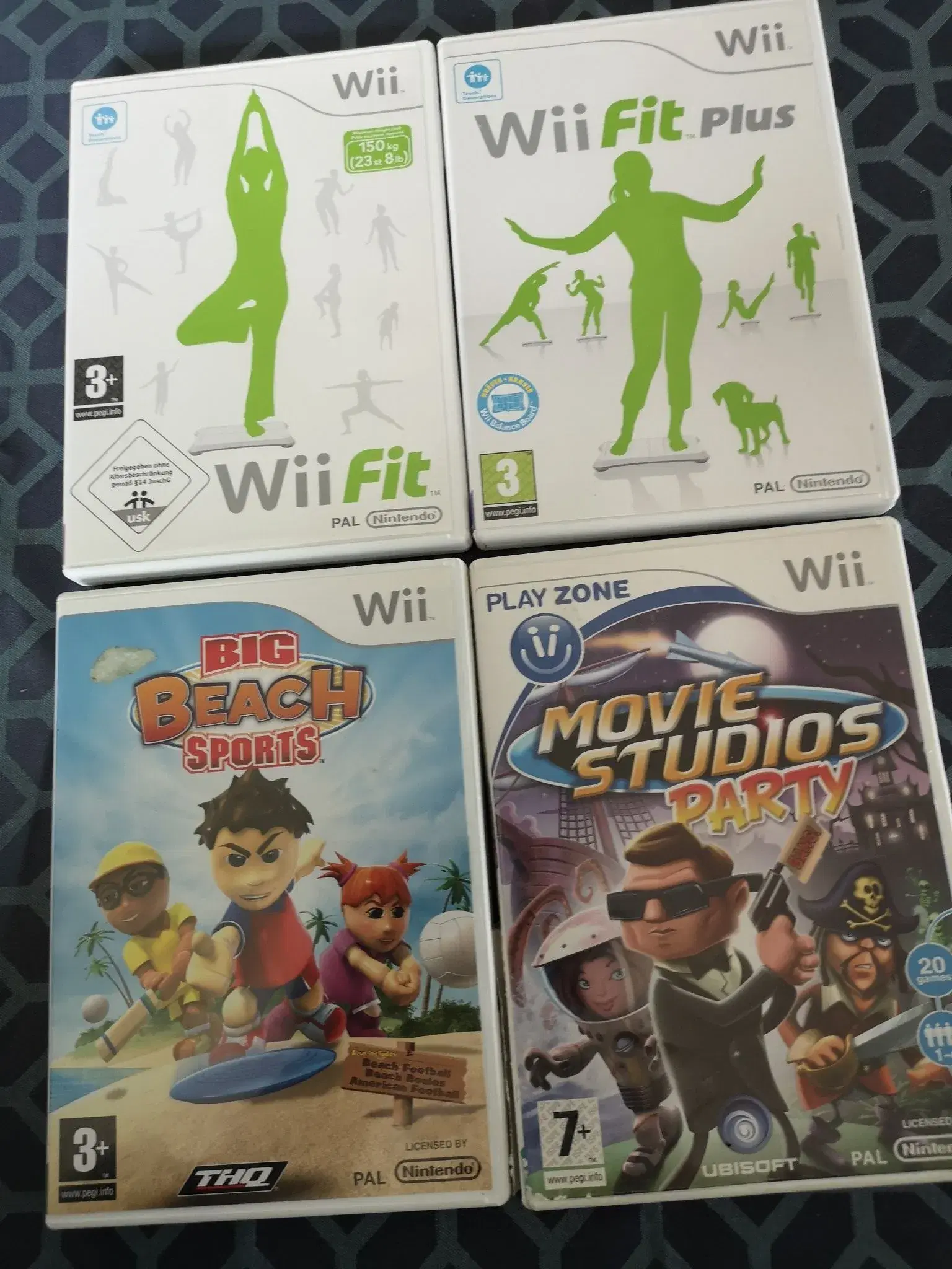 Wii fit/fit plus og 2 sjove wii spil