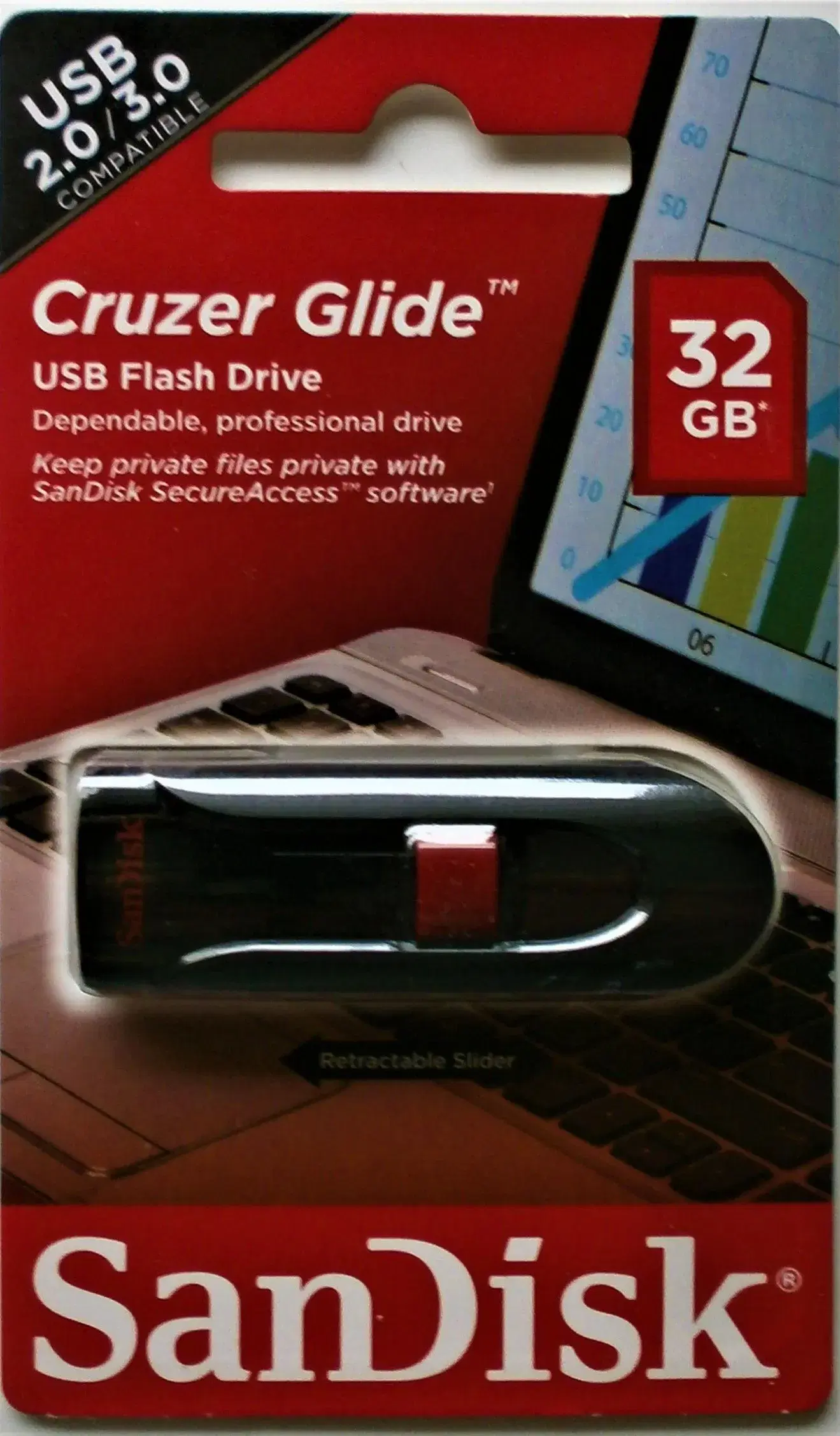 NYT SD Microkort SANDISK FUJI  CruzerGlide