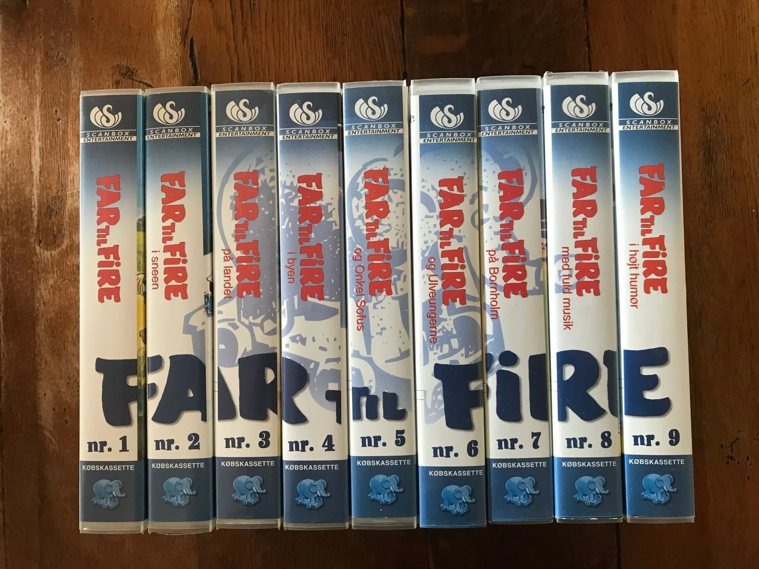 12 Tintin film / 9 Far til fire film på VHS