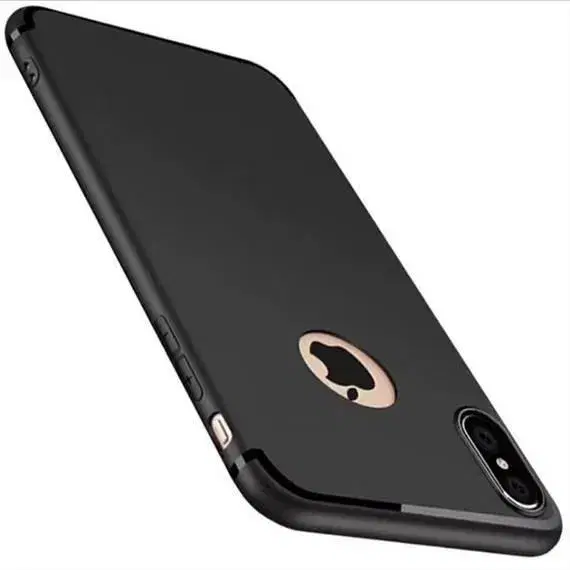 Sort silikone cover til iPhone X 10 XS