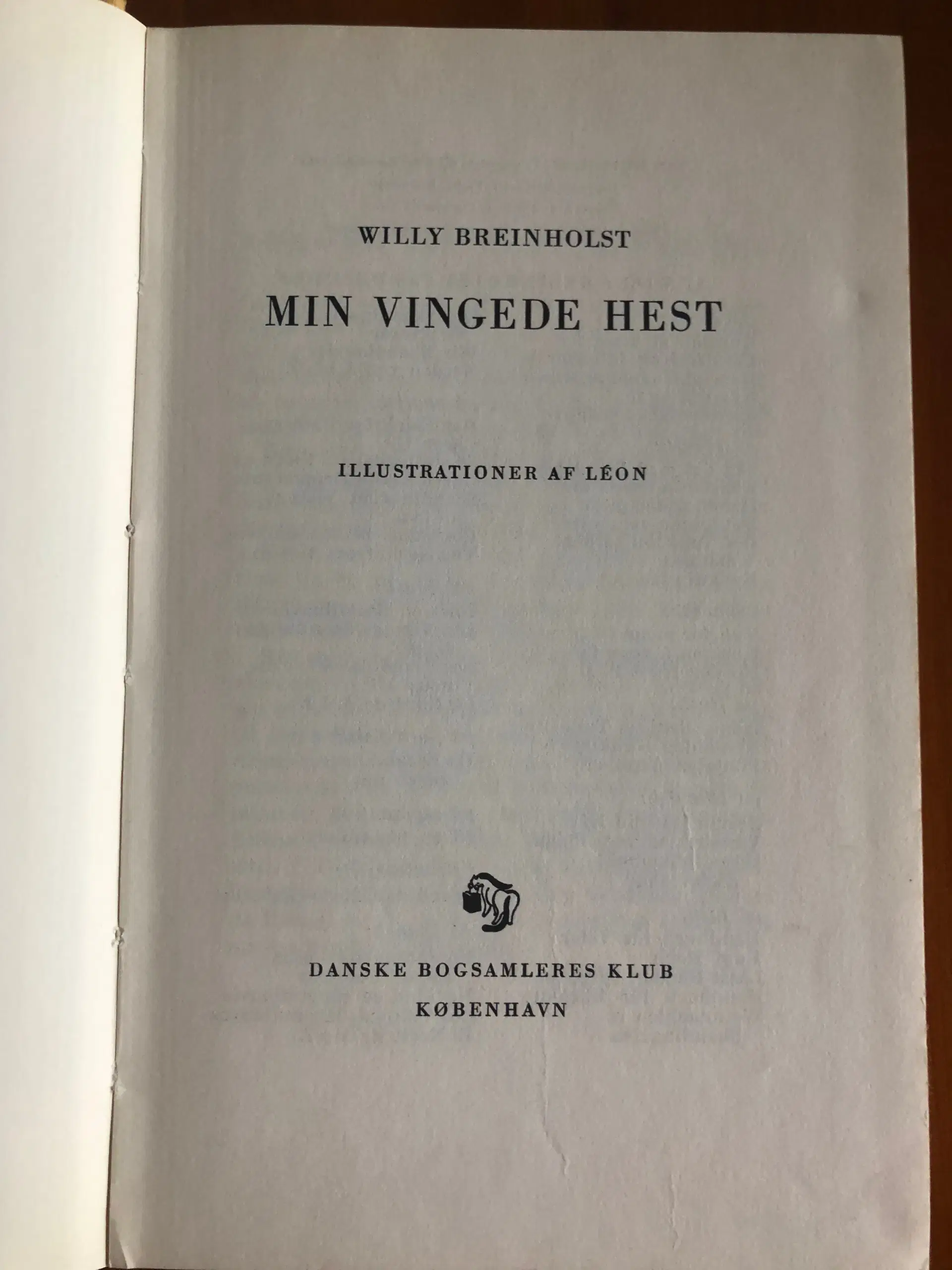 Bog: Min vingede hest af Willy Breinholst