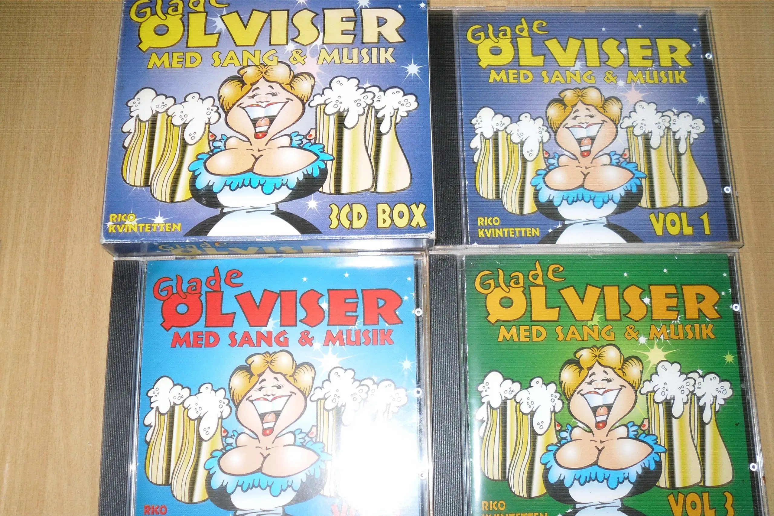 Glade ØLVISER med Sang  Musik 3 cd box