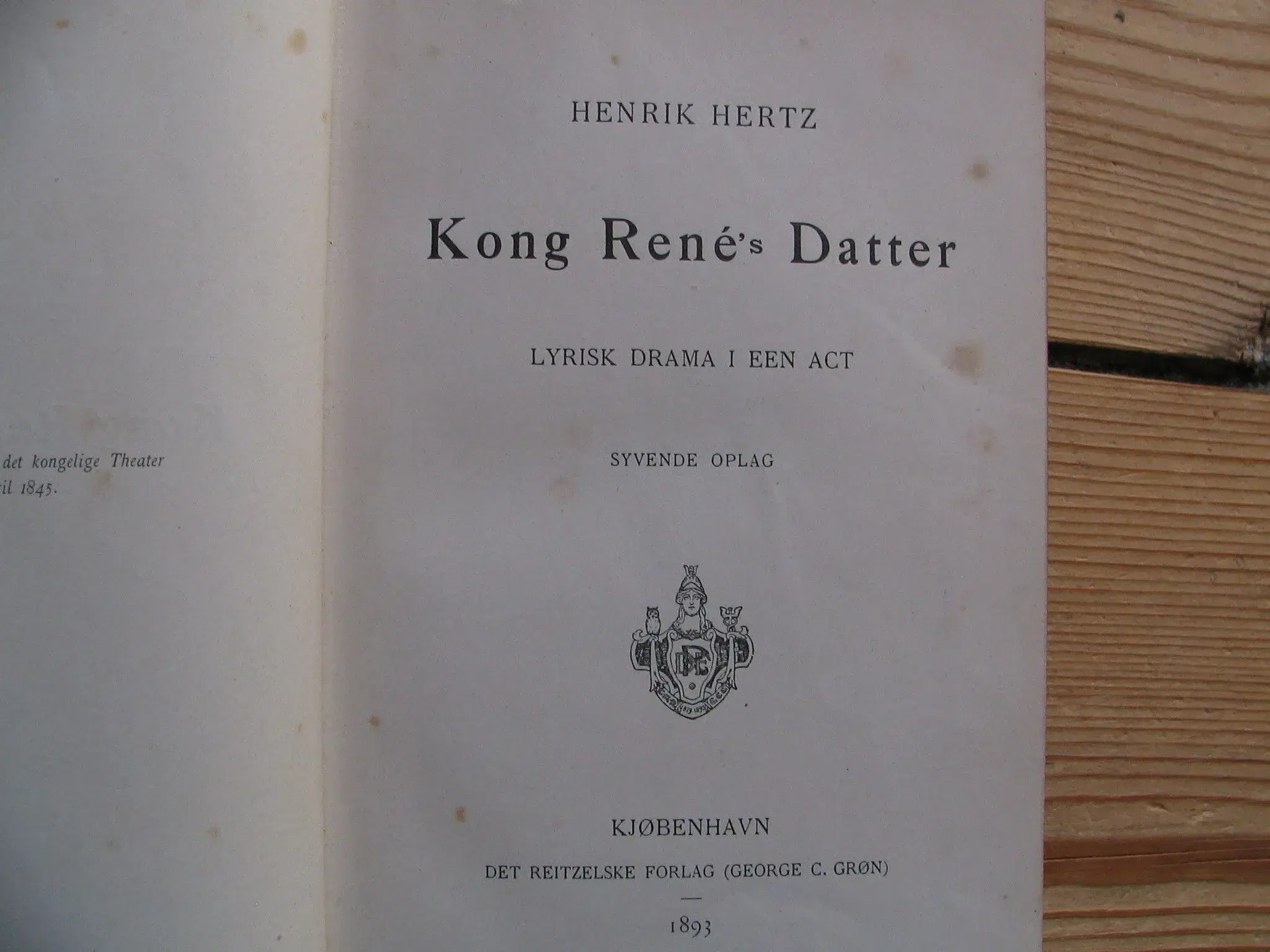 Henrik Hertz Kong Renés datter fra 1893