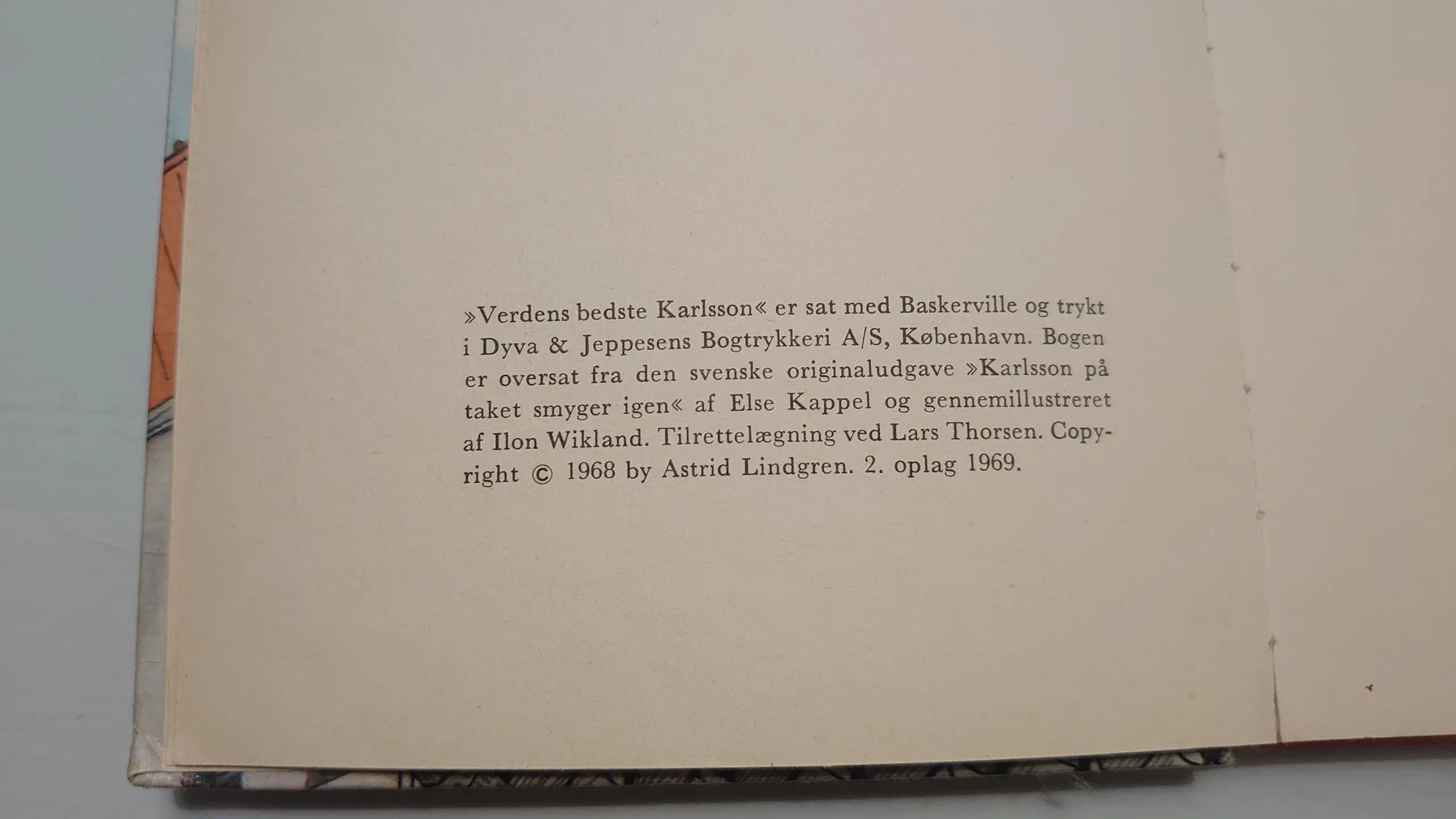 Astrid Lindgren:Verdens bedste Karlsson 1969