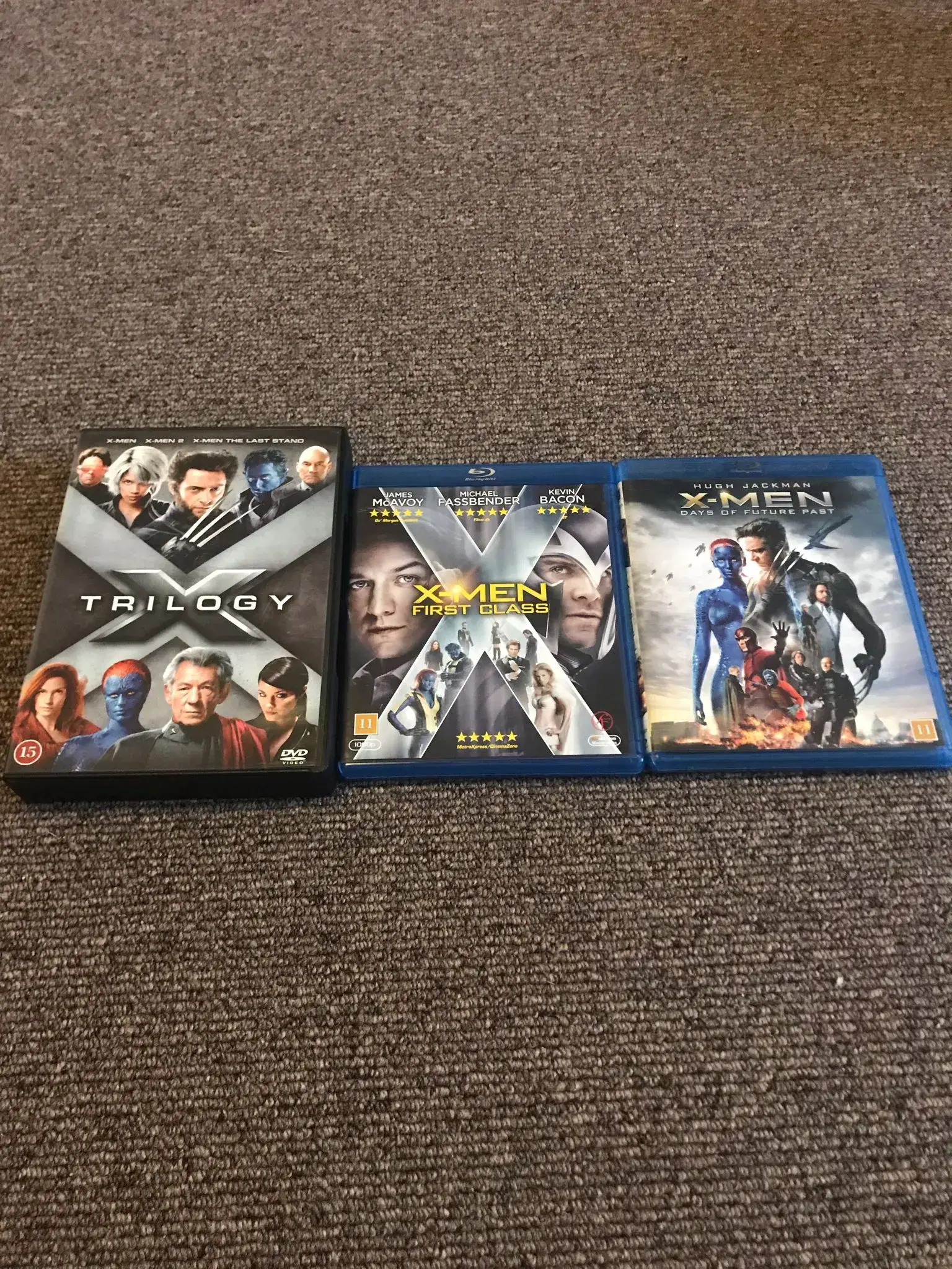 X-men på dvd og Blue-ray