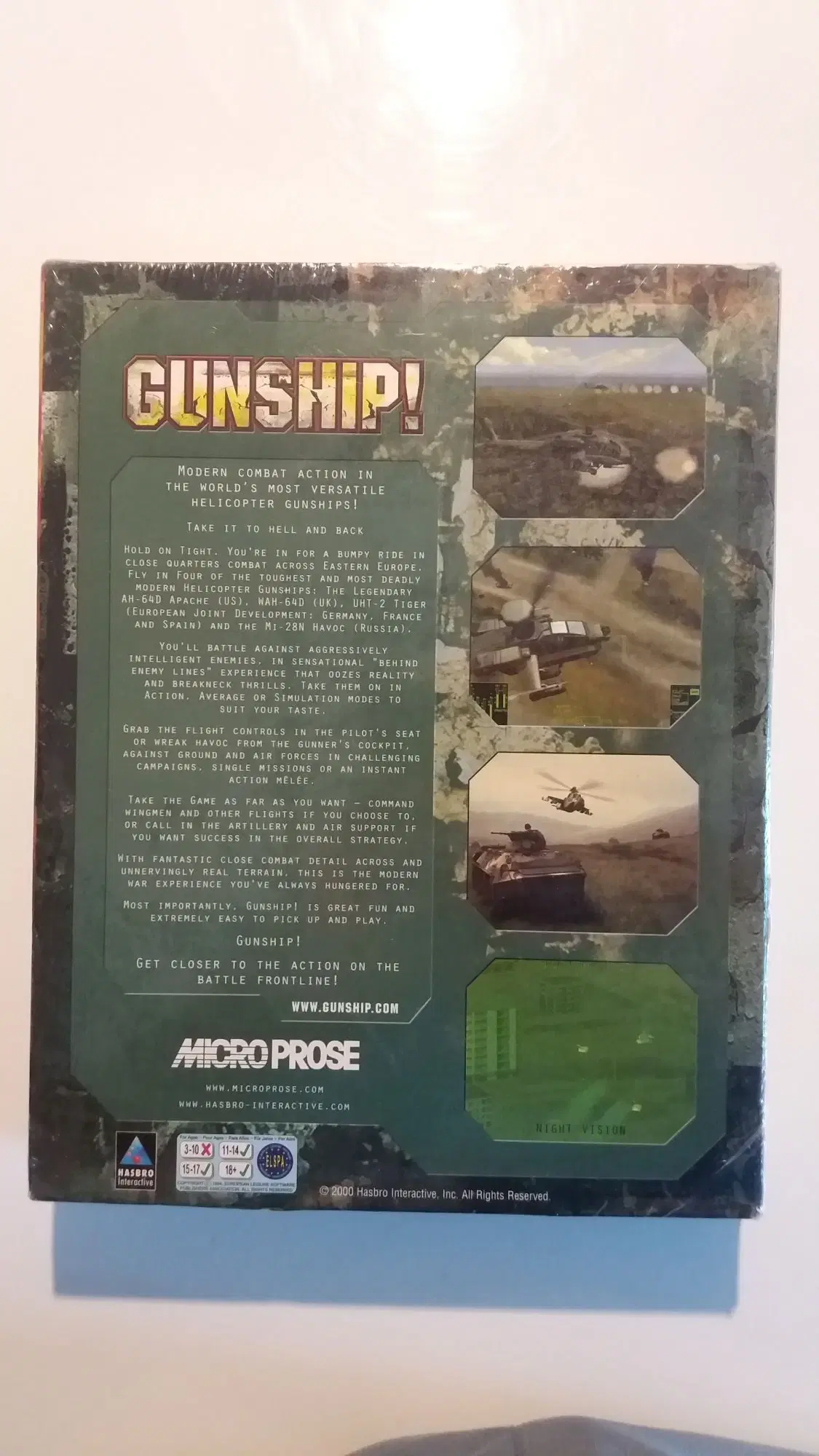 Gunship UBRUDT emballage 2000 til pc action