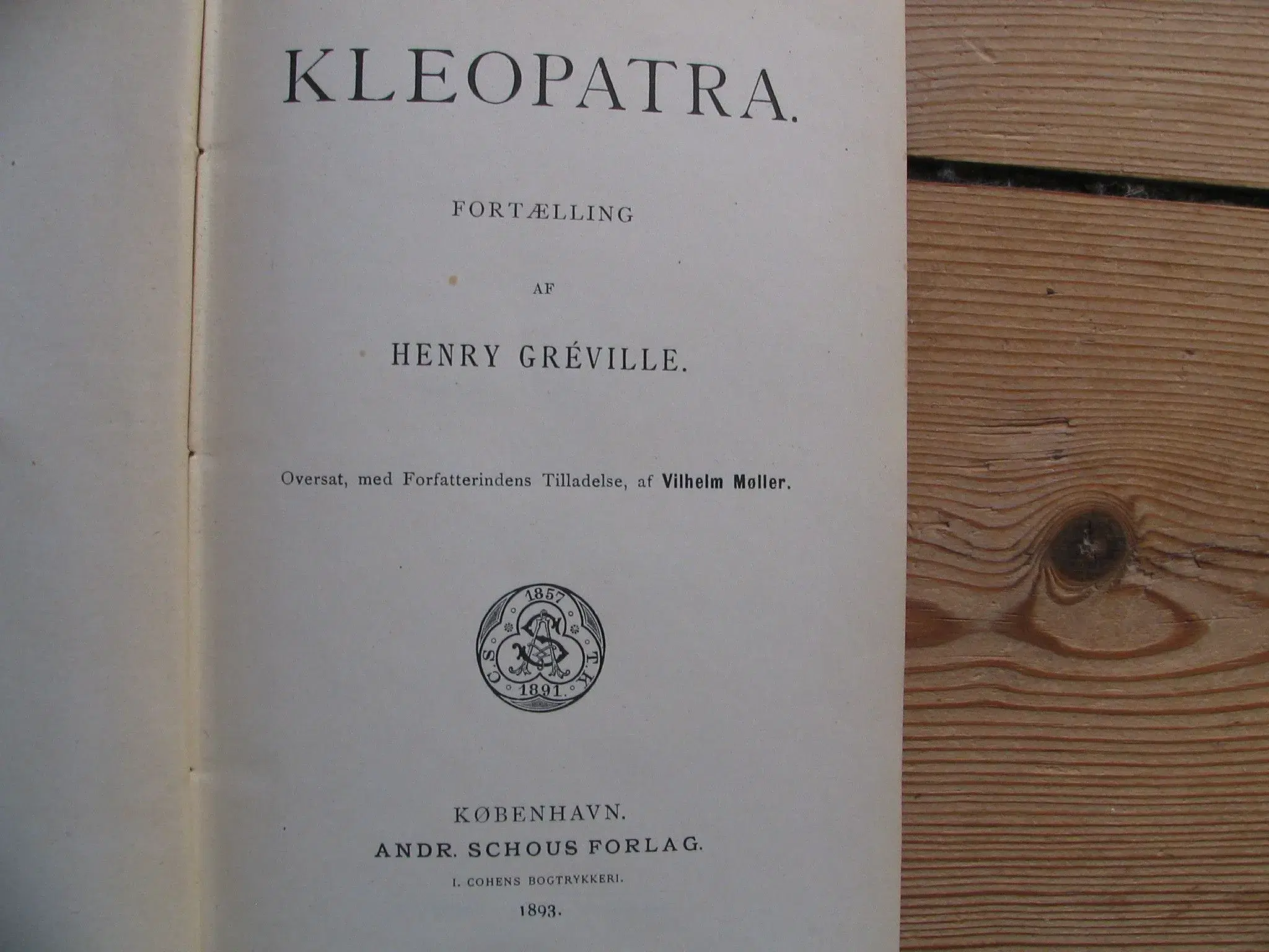 Henry Gréville Kleopatra fortælling fra 1893