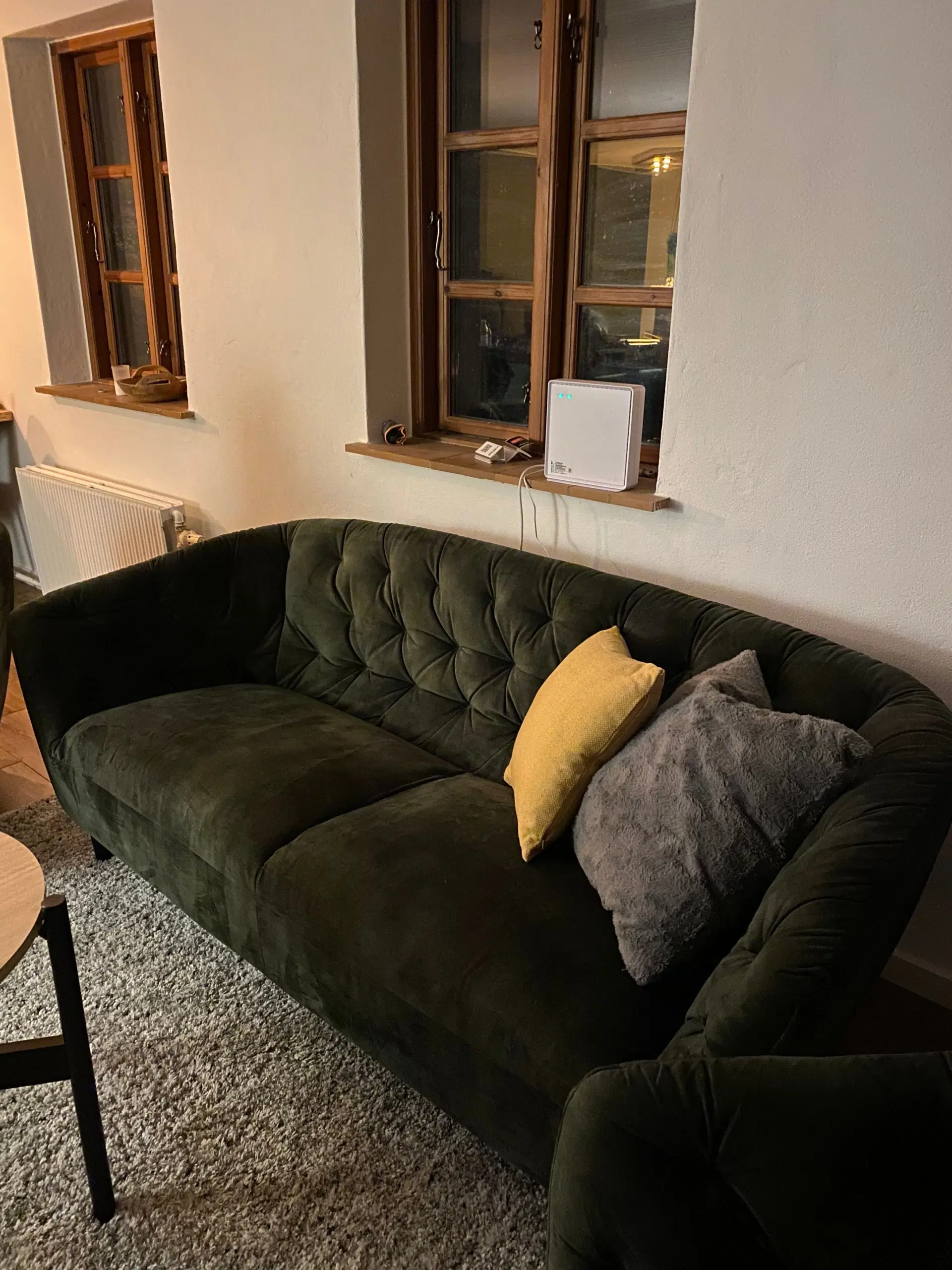 Grønt velour sofa sæt fra | Spentrup -