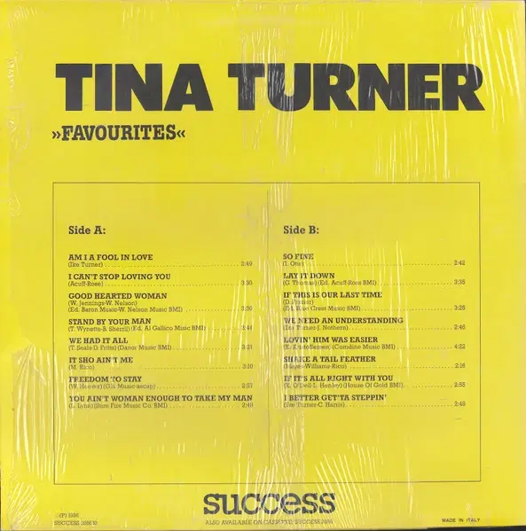 TINA TURNER VINYL  CD