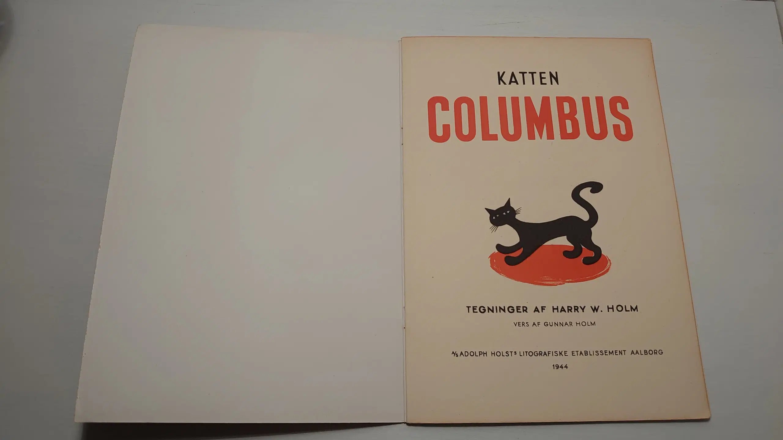 Gunnar Holm:Katten Columbus illHarry WHolm1944