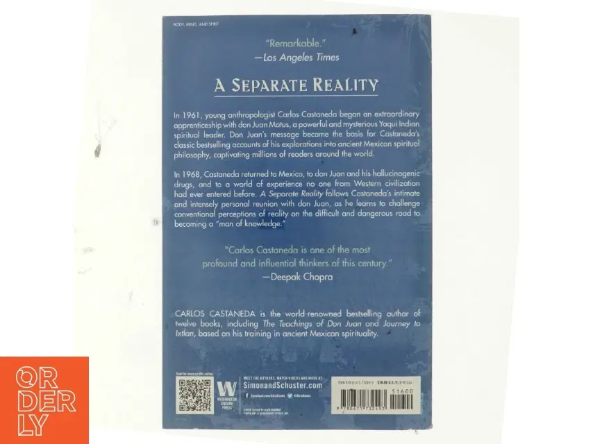 A separate reality : further conversations with Don Juan af Carlos Castaneda (Bog)