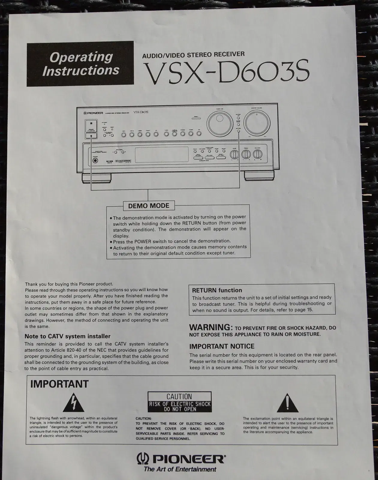 Pioneer DSX-D603S