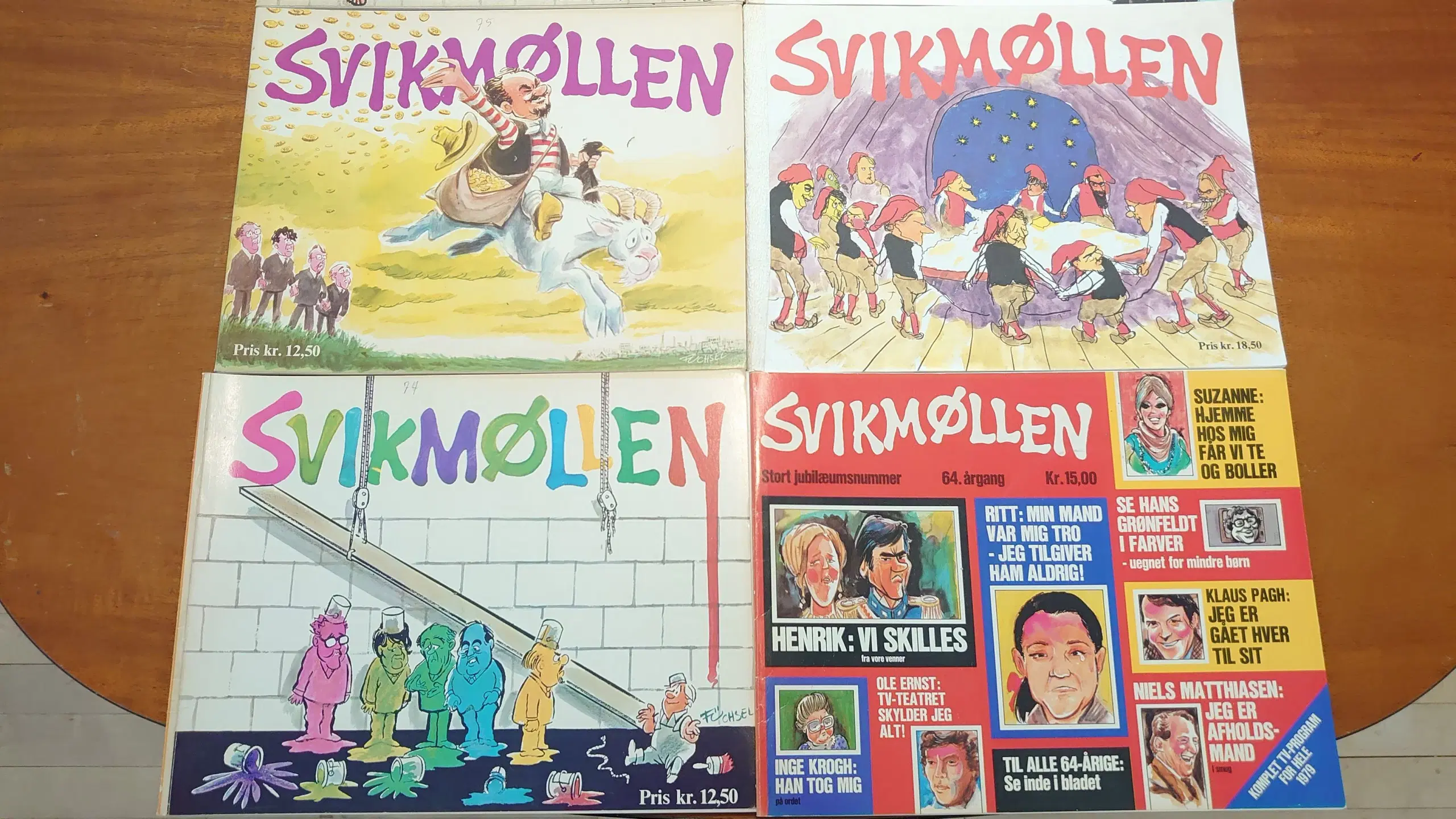 7 stk "Svikmøllen" fra 1974-1980