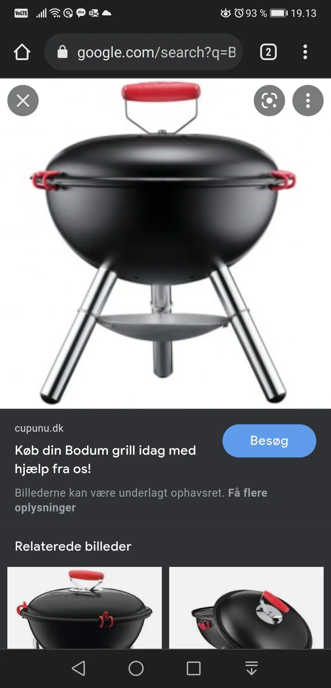 Bodum Fyrkat Picnic Grill Its koral