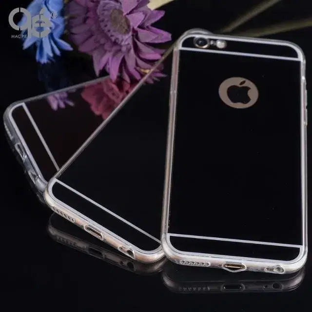 Sort spejl cover iPhone 5 5s SE 6 6s 7 8