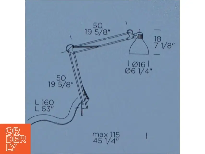 Leucos JJ bordlampe toarmet arkitektlampe fra Jac Jacobsen Leucos (str Se billedet)