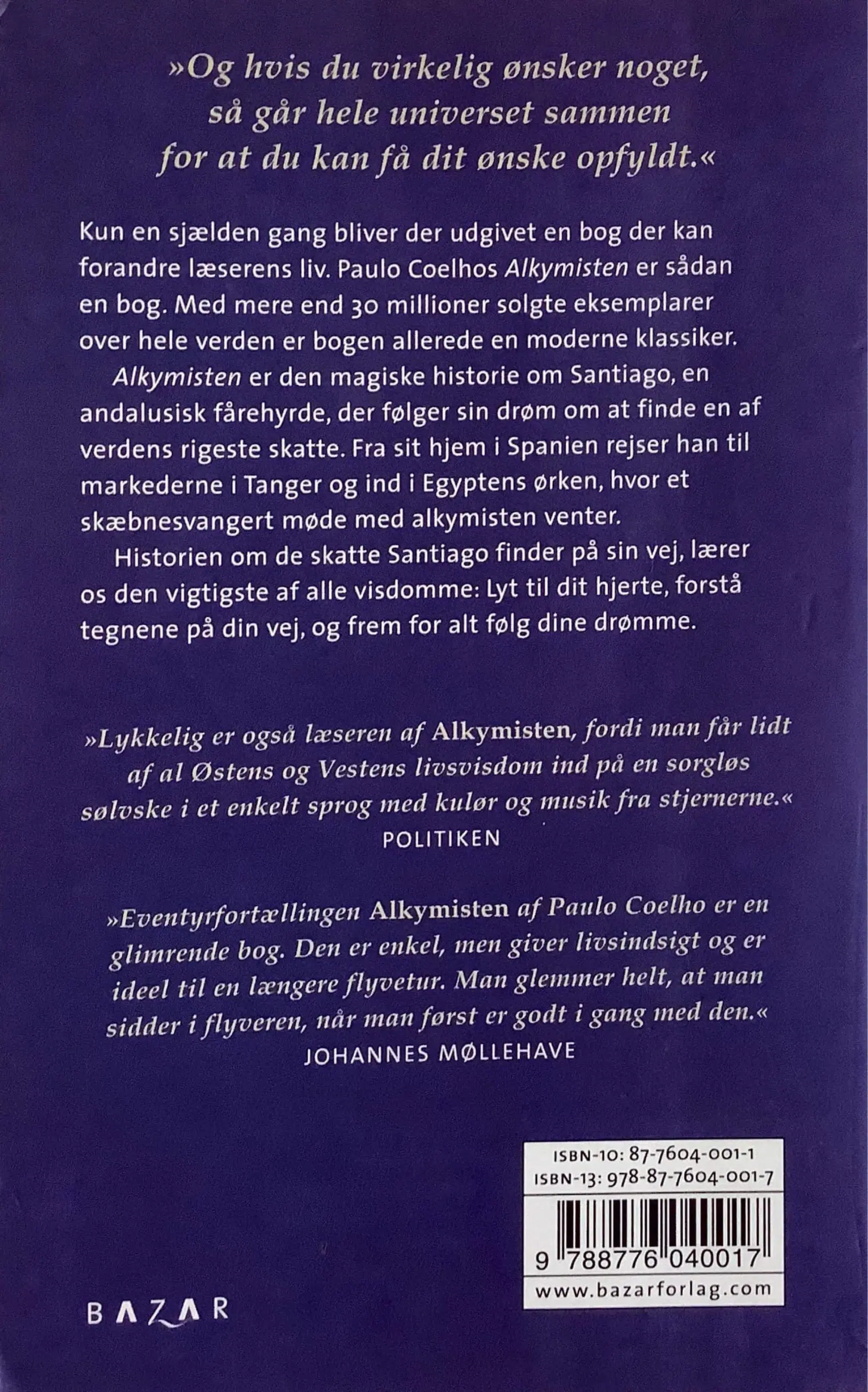 Alkymisten af Paulo Coelho