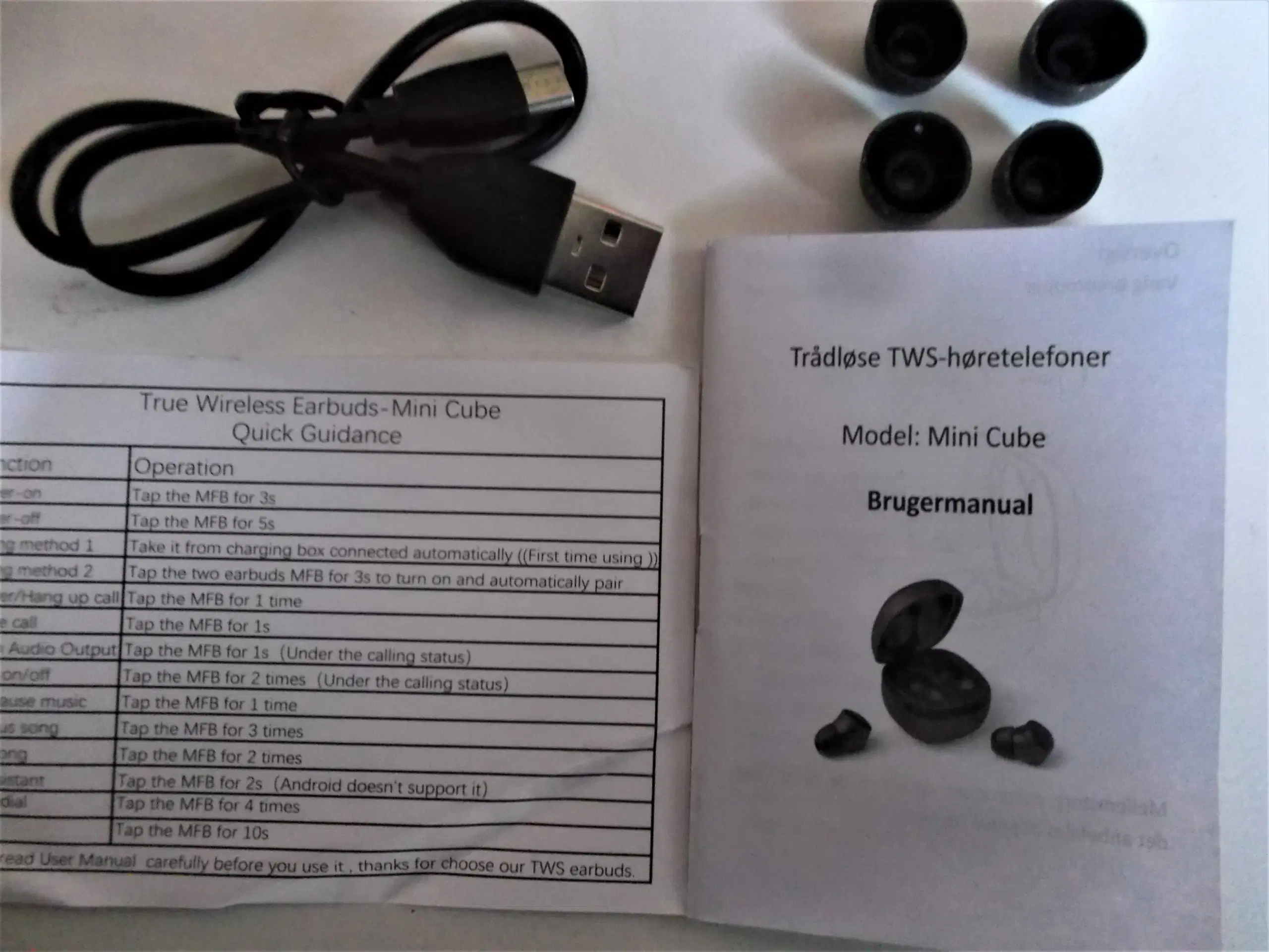 Mini Cube TWS trådløse Bluetooth høretelefoner