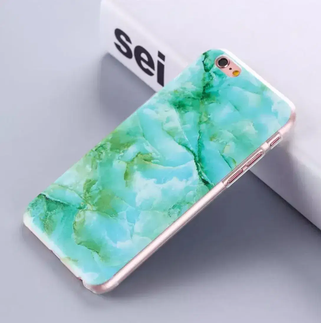 NY grøn marmor cover til iPhone 6 6s 7 8