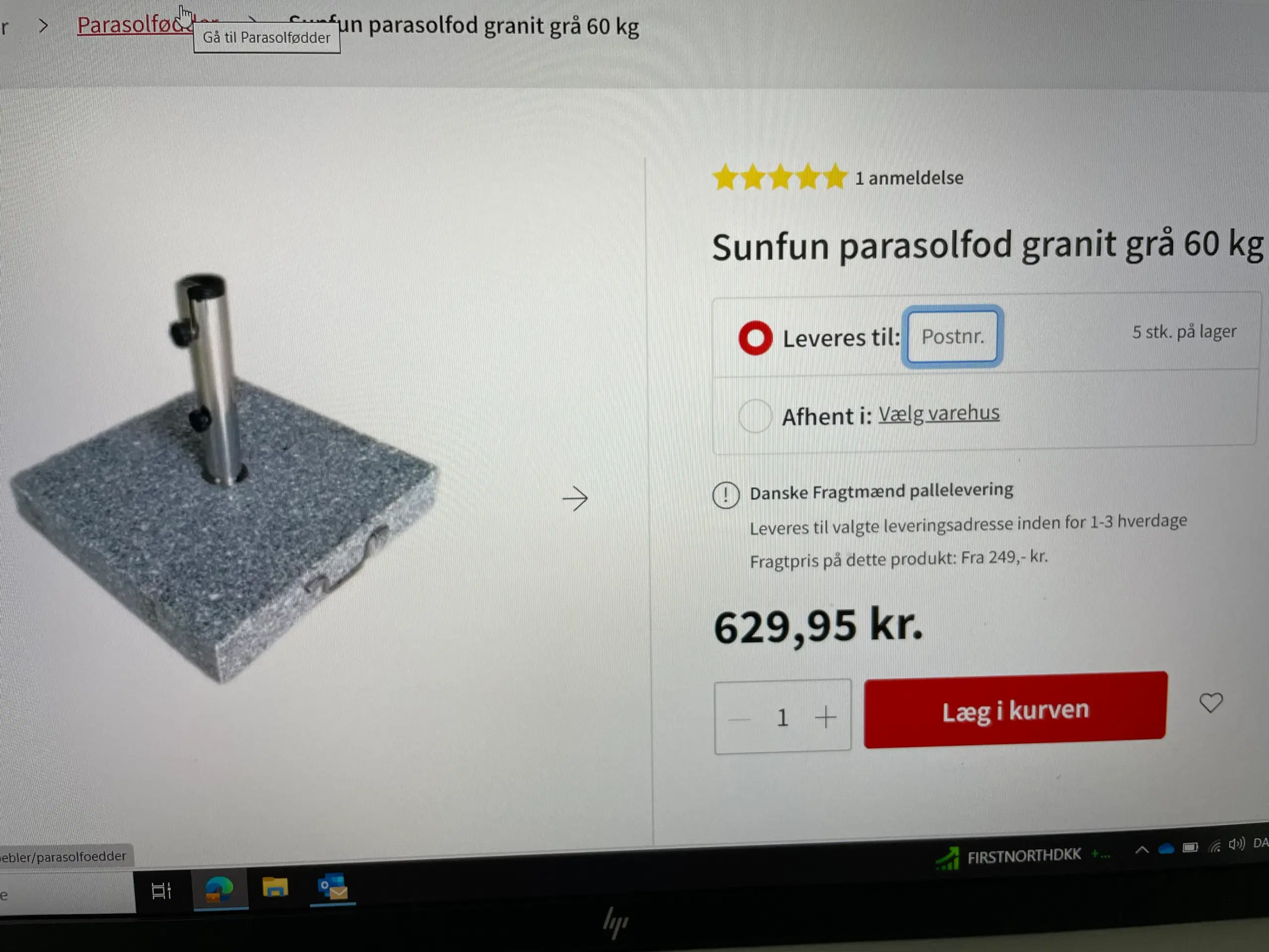 granit parasolfod på hjul Gistrup - GulogGratis.dk
